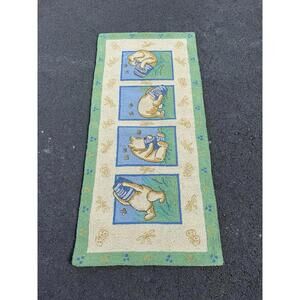 Couristan Classic Pooh Winnie the Pooh Wool Runner Rug 2.5x5.5 Hand Hooked